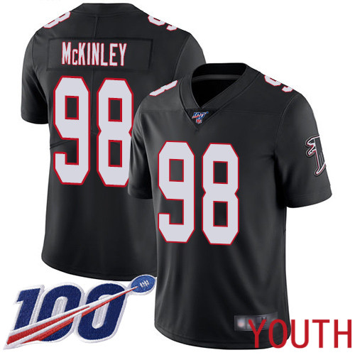 Atlanta Falcons Limited Black Youth Takkarist McKinley Alternate Jersey NFL Football #98 100th Season Vapor Untouchable->youth nfl jersey->Youth Jersey